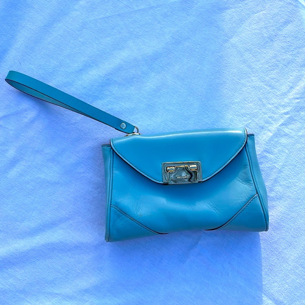 Beautiful baby blue wristlet Kate Spade bag